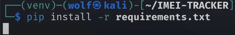 install requiements.txt file